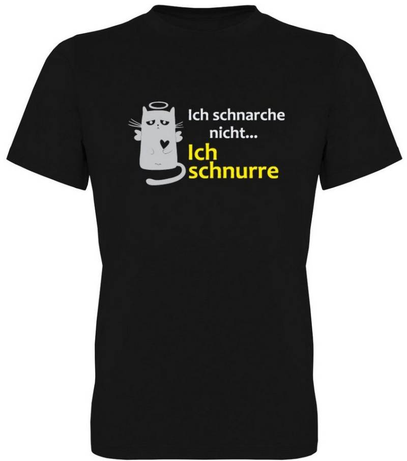 G-graphics T-Shirt Ich schnarche nicht – Ich schnurre Herren T-Shirt mit einem Spruch / Print für den echte Katzenpapa von G-graphics