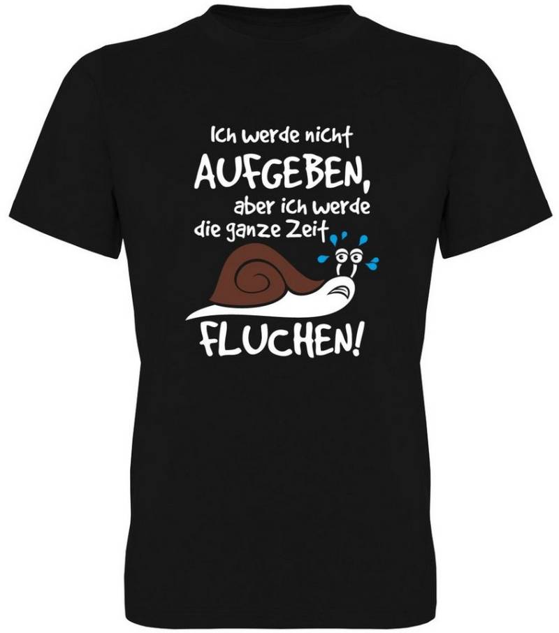 G-graphics T-Shirt Ich werde nicht aufgeben, aber ich werde die ganze Zeit fluchen! Herren T-Shirt mit Statement / Spruch / Motiv als Frontprint von G-graphics
