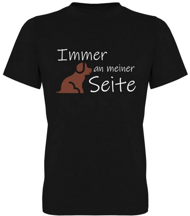 G-graphics T-Shirt Immer an meiner Seite – Hund Herren T-Shirt mit einem Spruch / Print für die echte Hundepapas von G-graphics