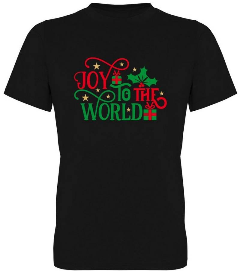 G-graphics T-Shirt Joy to the world Herren T-Shirt mit Winter- & Weihnachtsmotiv von G-graphics