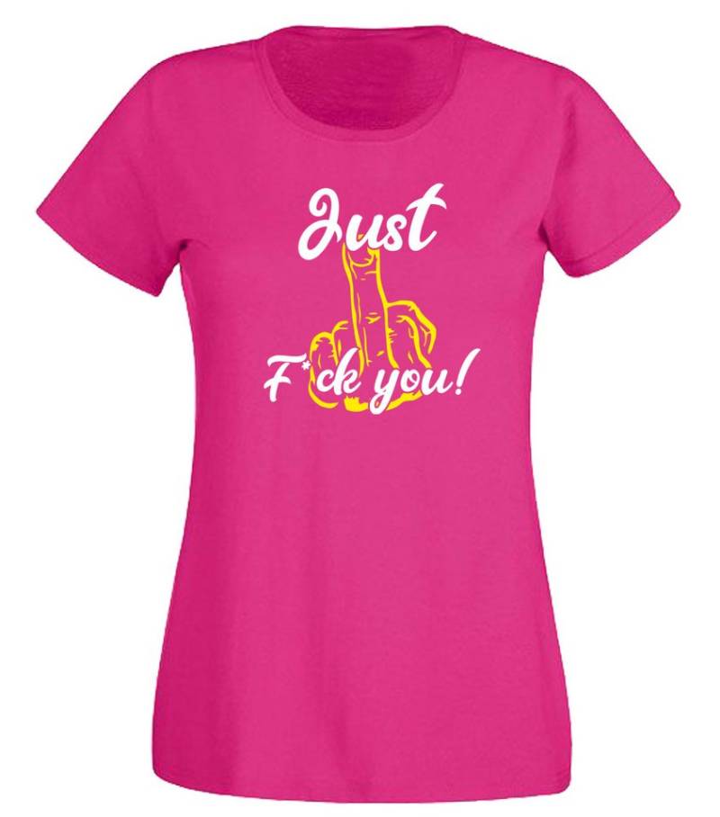 G-graphics T-Shirt Just F*ck you! Slim-fit Damen T-Shirt mit trendigem Frontprint von G-graphics