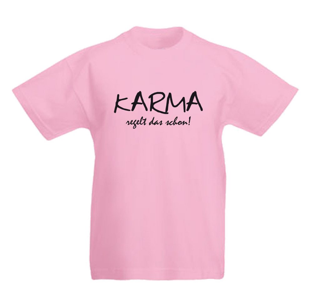 G-graphics T-Shirt Karma regelt das schon! Kinder T-Shirt mit coolem Spruch als Frontprint von G-graphics