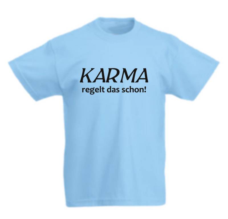 G-graphics T-Shirt Karma regelt das schon! Kinder T-Shirt mit coolem Spruch als Frontprint von G-graphics