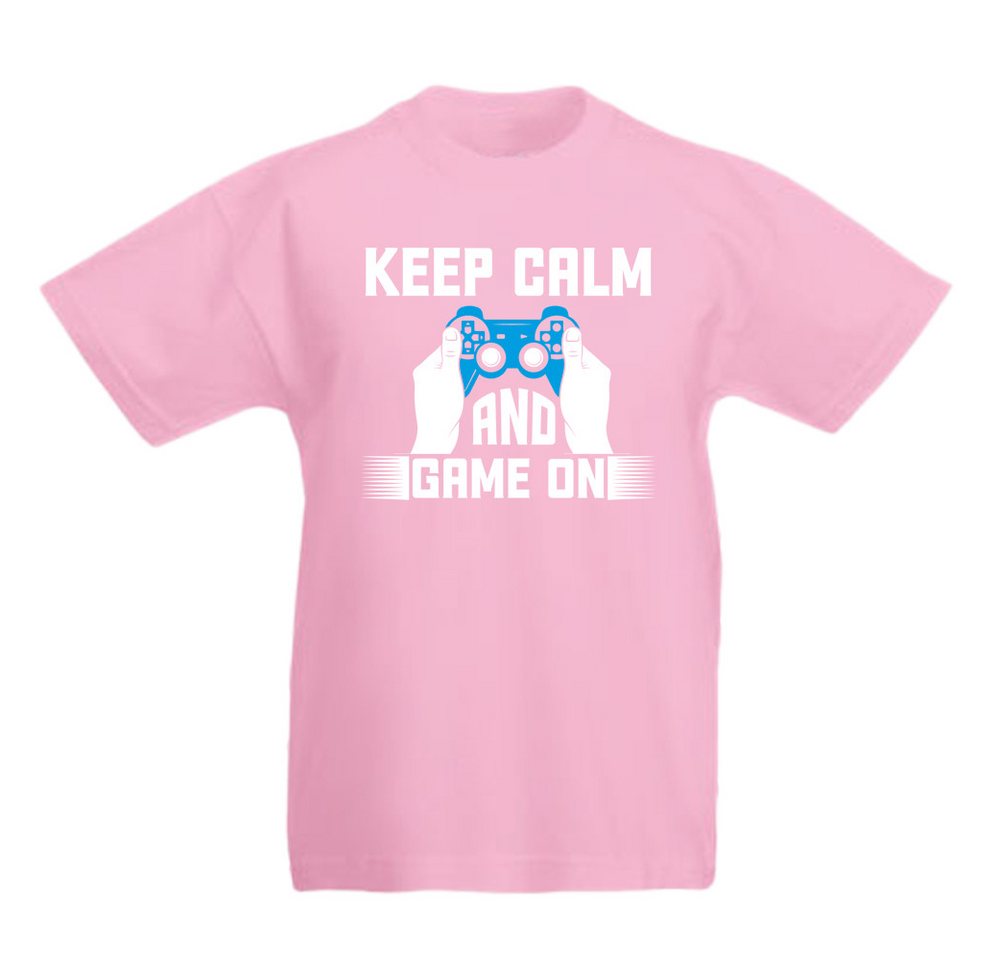 G-graphics T-Shirt Keep Calm and game on Kinder T-Shirt mit coolem Frontprint für Gamer*innen von G-graphics