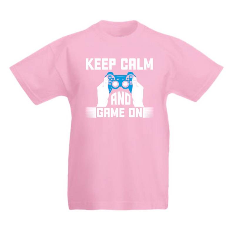 G-graphics T-Shirt Keep Calm and game on Kinder T-Shirt mit coolem Frontprint für Gamer*innen von G-graphics