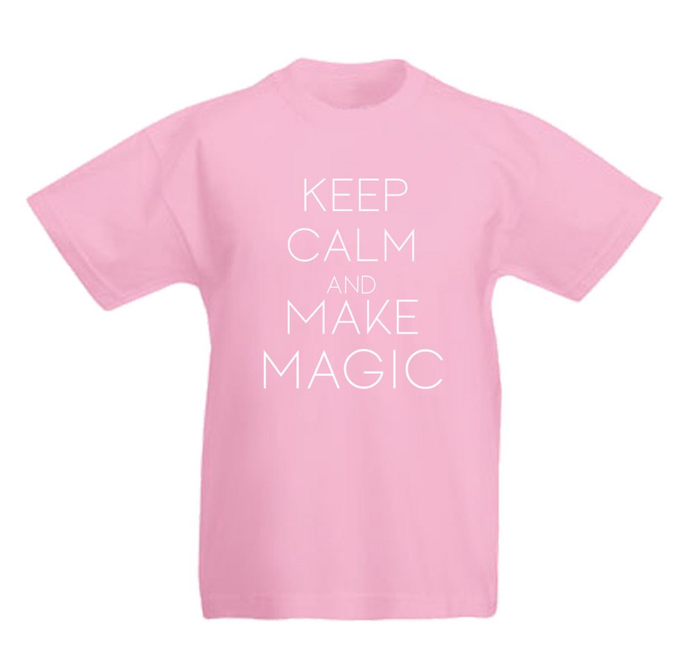 G-graphics T-Shirt Keep Calm and make magic Kinder T-Shirt mit coolem Spruch als Frontprint von G-graphics