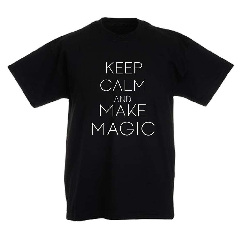 G-graphics T-Shirt Keep Calm and make magic Kinder T-Shirt mit coolem Spruch als Frontprint von G-graphics