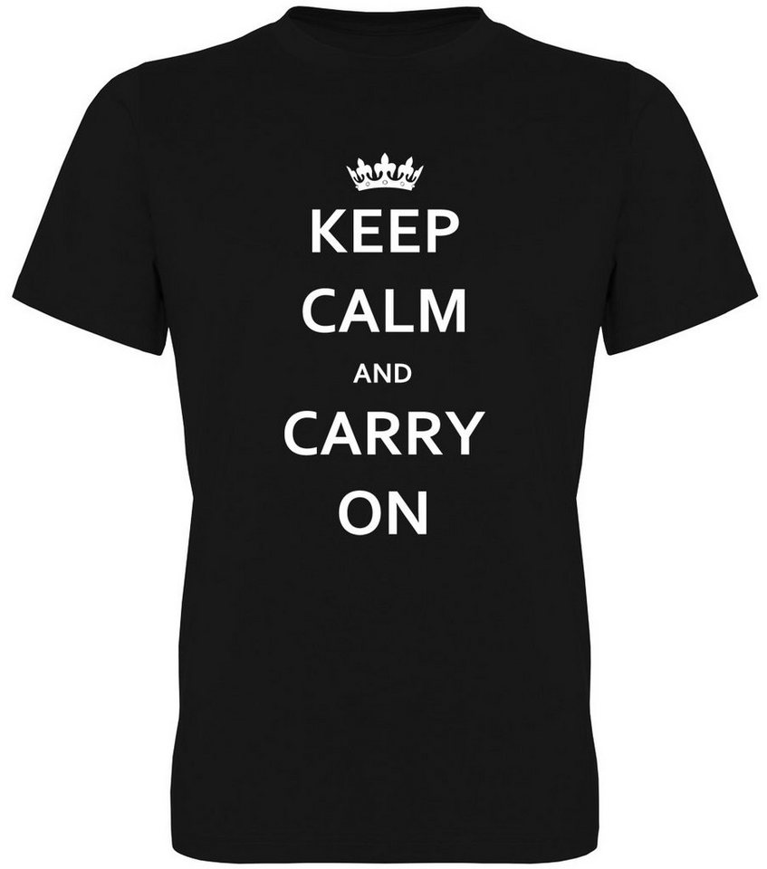 G-graphics T-Shirt Keep calm and carry on Herren T-Shirt, mit trendigem Frontprint, Aufdruck auf der Vorderseite, Spruch/Sprüche/Print/Motiv, für jung & alt von G-graphics