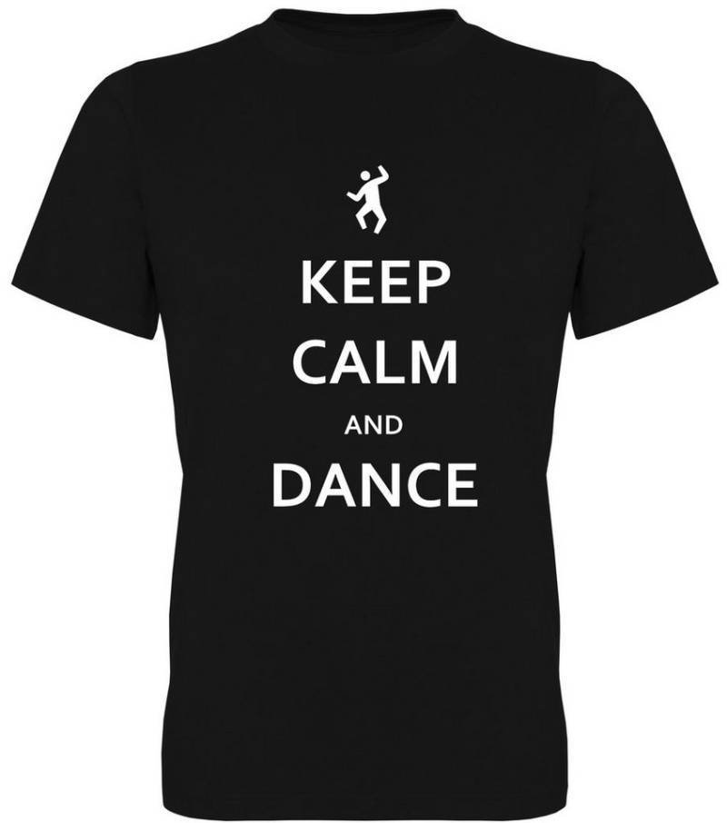 G-graphics T-Shirt Keep calm and dance Herren T-Shirt mit Statement / Spruch als Frontprint von G-graphics