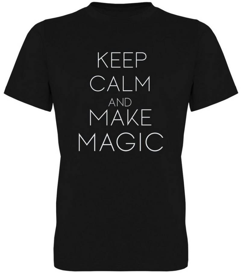 G-graphics T-Shirt Keep calm and make magic Herren T-Shirt mit Statement / Spruch / Motiv als Frontprint von G-graphics