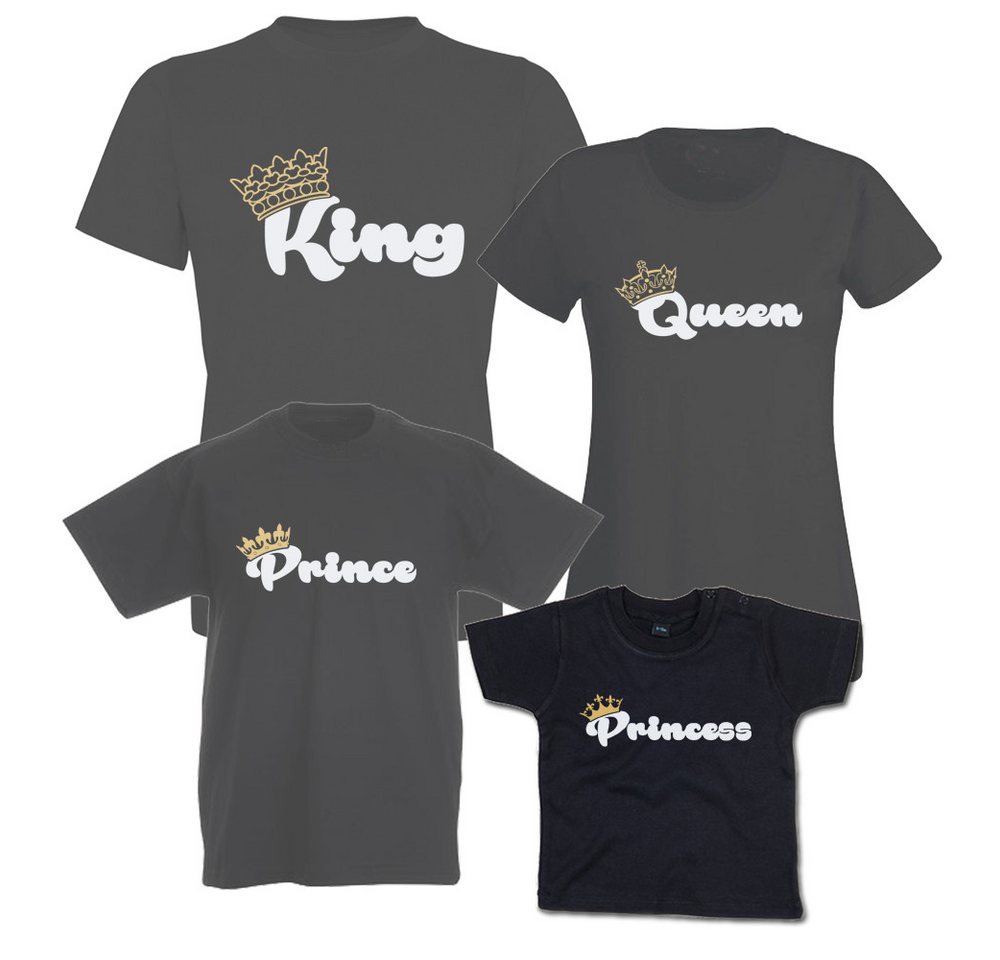 G-graphics T-Shirt Königsfamilie - King, Queen, Prince & Princess Für Paare oder Familien, Paar- & Vater, Mutter & Kind-Set zum selbst zusammenstellen, mit trendigem Frontprint, Aufdruck auf der Vorderseite, Spruch/Sprüche/Print/Motiv, für jung & alt von G-graphics