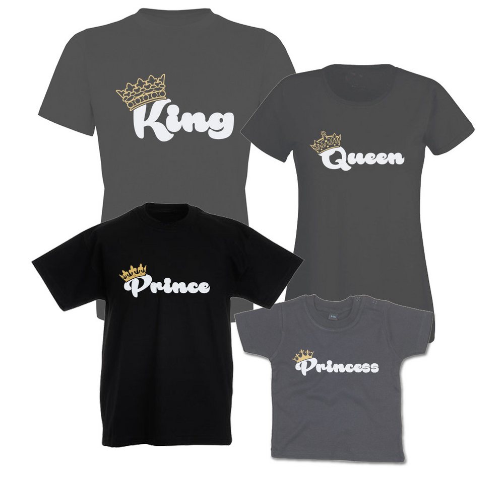 G-graphics T-Shirt Königsfamilie - King, Queen, Prince & Princess (Partner - & Familienset, Einzelteile zum selbst zusammenstellen) Kinder- & Erwachsenen-T-Shirt-Set mit Frontprint von G-graphics
