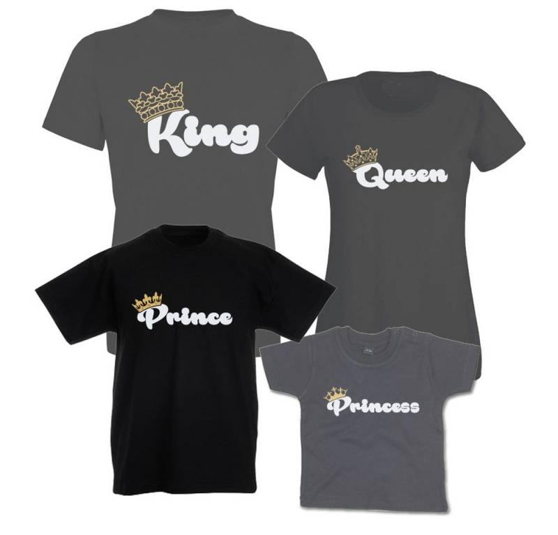 G-graphics T-Shirt Königsfamilie - King, Queen, Prince & Princess (Partner - & Familienset, Einzelteile zum selbst zusammenstellen) Kinder- & Erwachsenen-T-Shirt-Set mit Frontprint von G-graphics