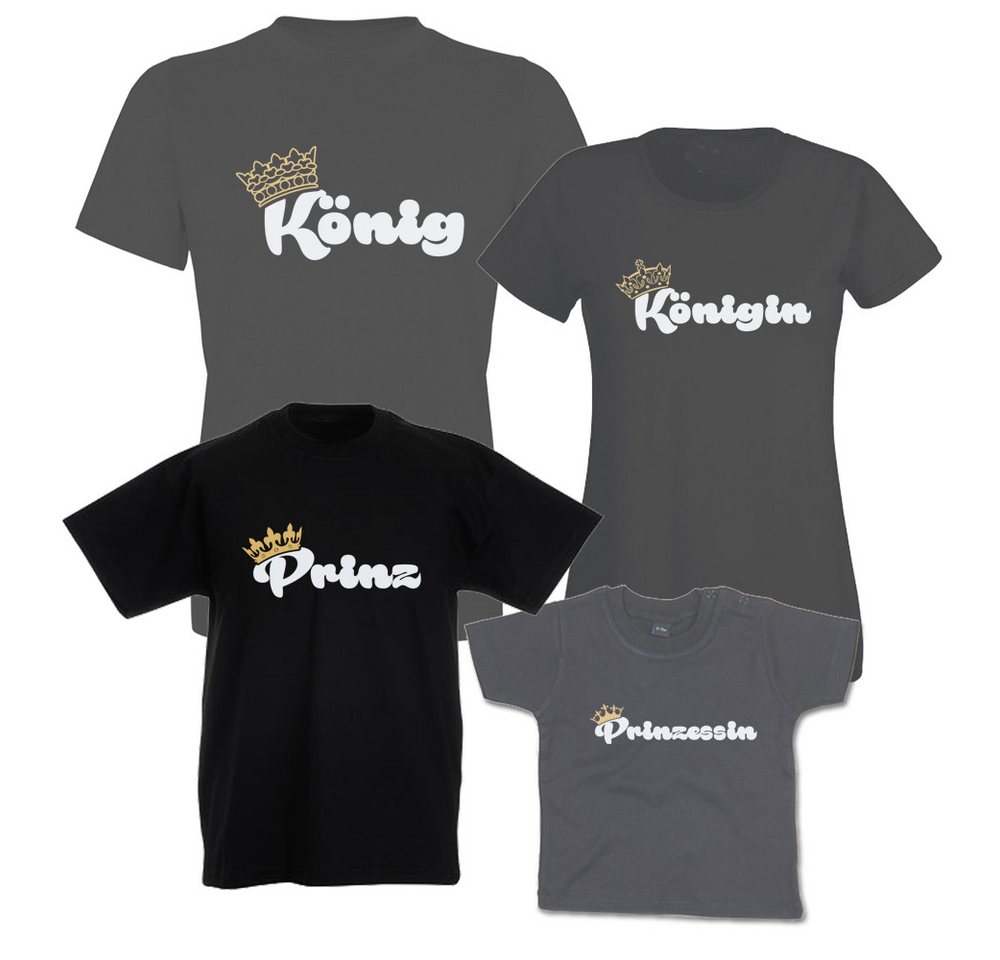G-graphics T-Shirt Königsfamilie - König, Königin, Prinz & Prinzessin (Partner - & Familienset, Einzelteile zum selbst zusammenstellen) Kinder- & Erwachsenen-T-Shirt-Set mit Frontprint von G-graphics