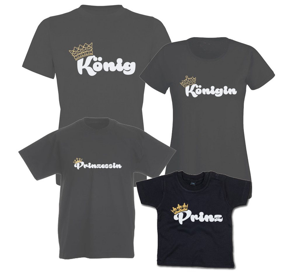 G-graphics T-Shirt Königsfamilie - König, Königin, Prinz & Prinzessin für Paare, Partner & Familien, Paar- & Vater, Mutter & Kind-Set zum selbst zusammenstellen, mit trendigem Frontprint, Aufdruck auf der Vorderseite, Spruch/Sprüche/Print/Motiv von G-graphics