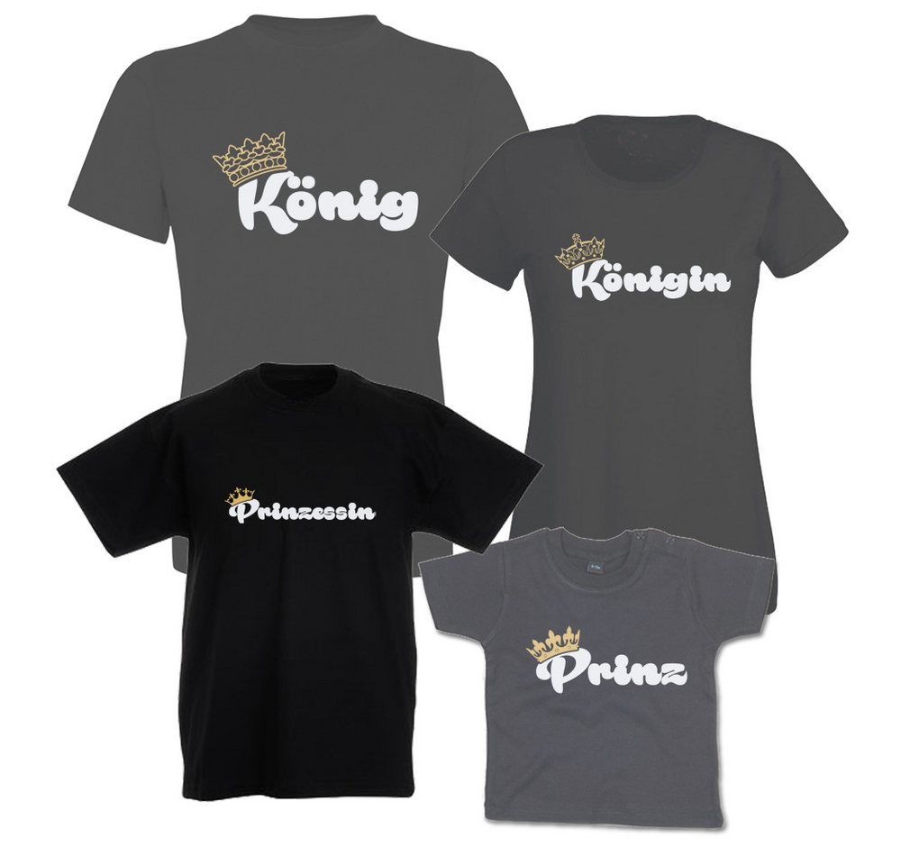 G-graphics T-Shirt Königsfamilie - König, Königin, Prinz & Prinzessin (Partner - & Familienset, Einzelteile zum selbst zusammenstellen) Kinder- & Erwachsenen-T-Shirt-Set mit Frontprint von G-graphics
