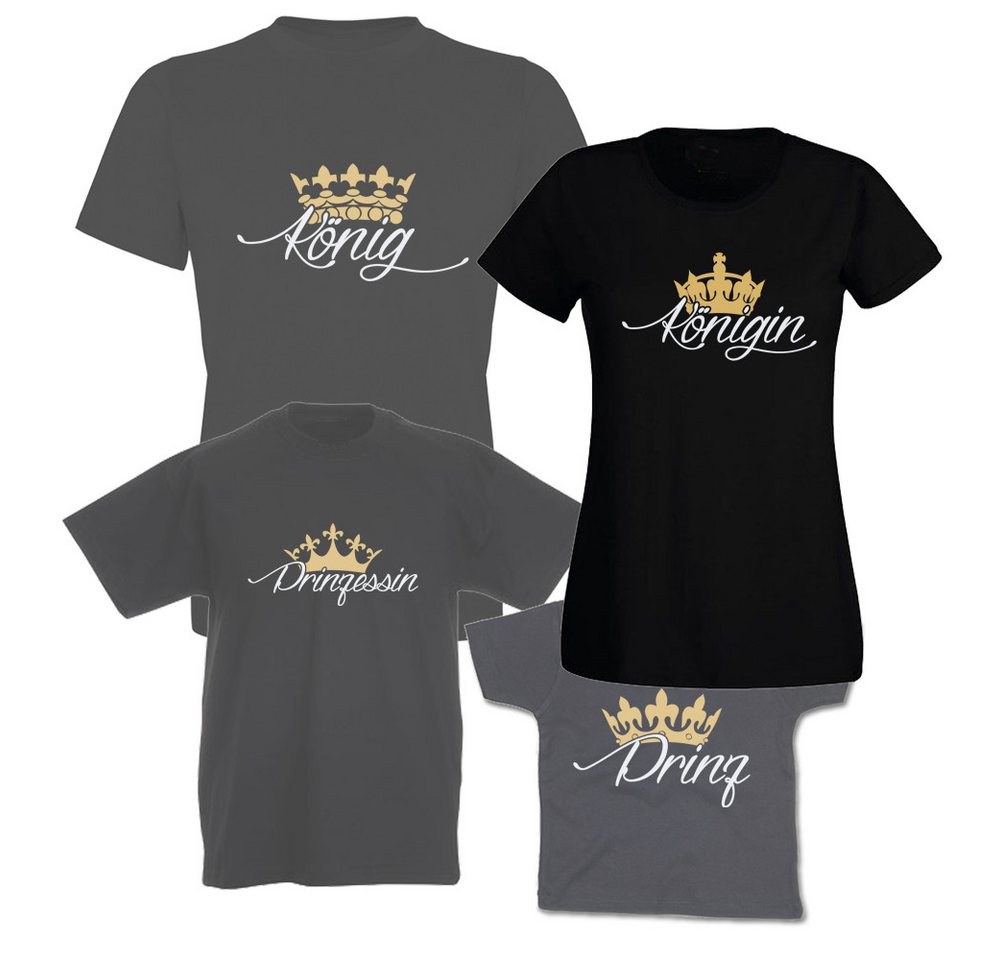 G-graphics T-Shirt Königsfamilie - König, Königin, Prinz & Prinzessin für Paare & Familien, Paar- & Vater, Mutter & Kind-Set zum selbst zusammenstellen, mit trendigem Frontprint, Aufdruck auf der Vorderseite, Spruch/Sprüche/Print/Motiv, für jung & alt von G-graphics