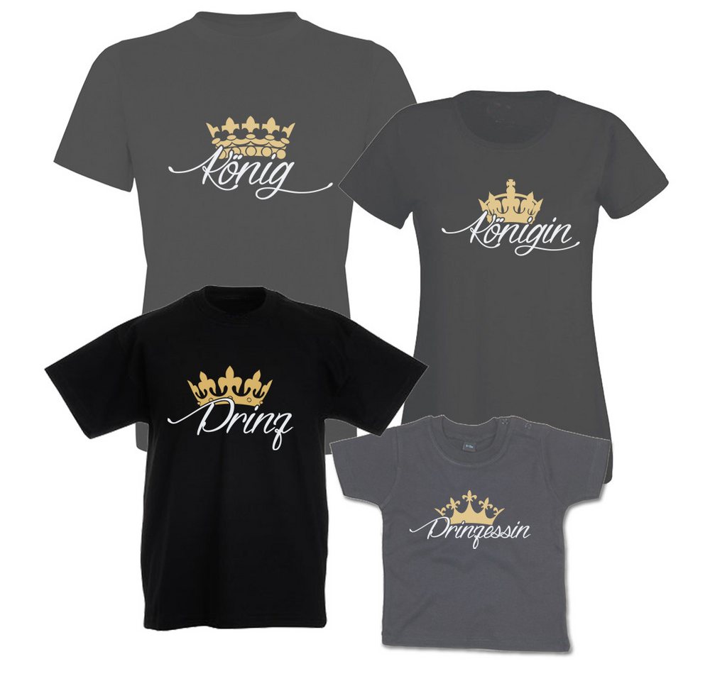 G-graphics T-Shirt Königsfamilie - König, Königin, Prinz & Prinzessin für Paare & Familien, Paar- & Vater, Mutter & Kind-Set zum selbst zusammenstellen, mit trendigem Frontprint, Aufdruck auf der Vorderseite, Spruch/Sprüche/Print/Motiv, für jung & alt von G-graphics