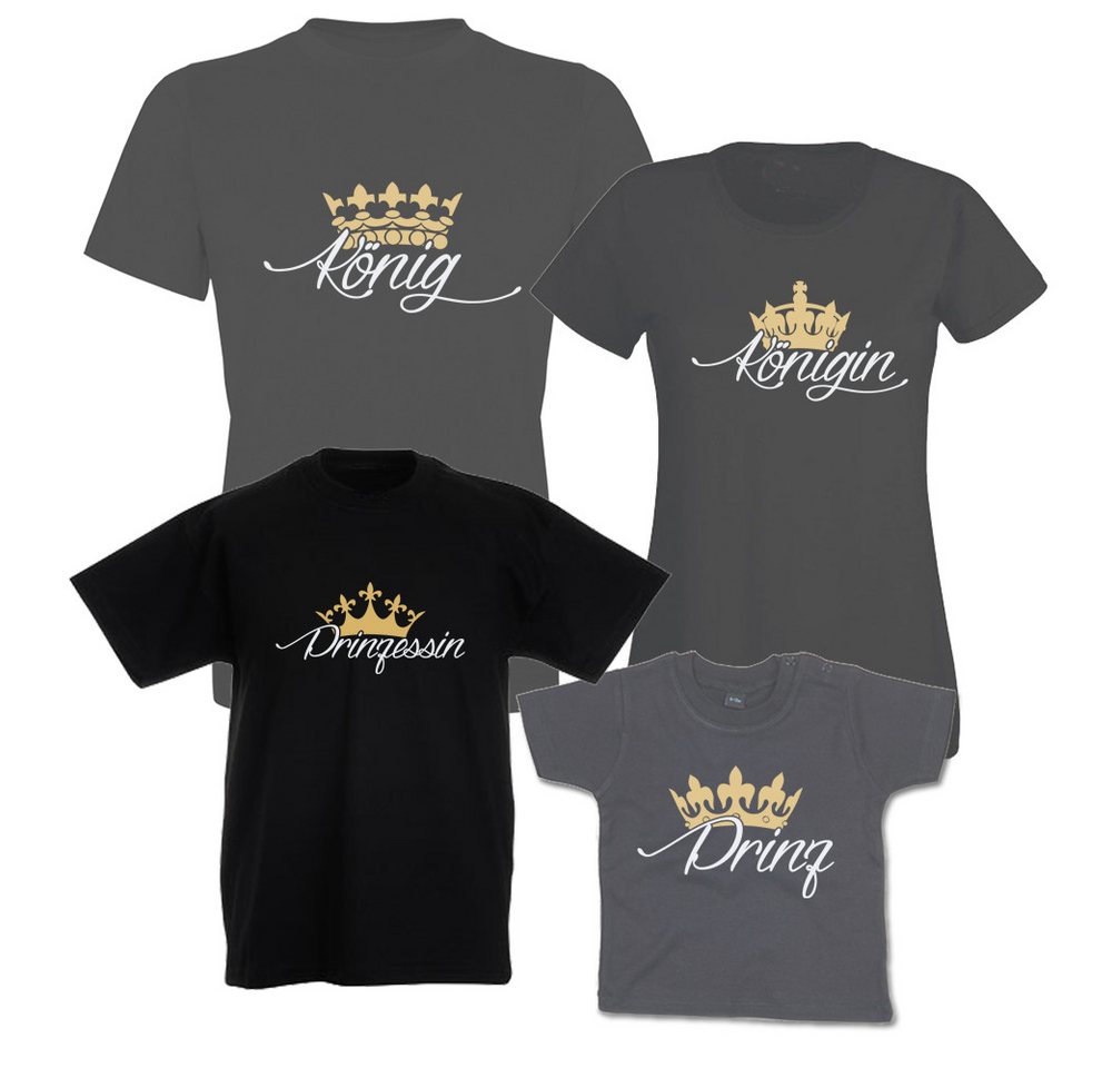 G-graphics T-Shirt Königsfamilie - König, Königin, Prinz & Prinzessin (Partner- & Familienset, Einzelteile zum selbst zusammenstellen) Kinder- & Erwachsenen-T-Shirt-Set mit Frontprint von G-graphics