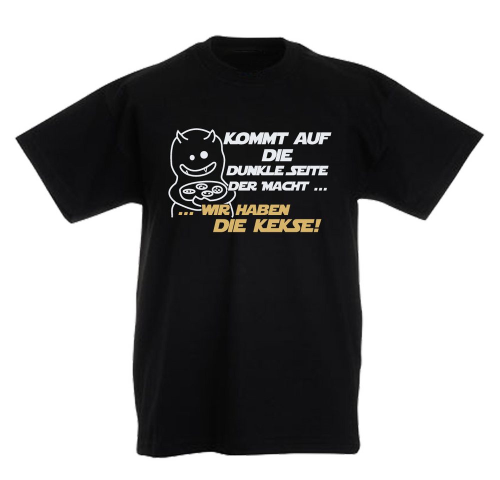 G-graphics T-Shirt Kommt auf die dunkle Seite der Macht, wir haben die Kekse! Kinder T-Shirt mit coolem Spruch als Frontprint von G-graphics
