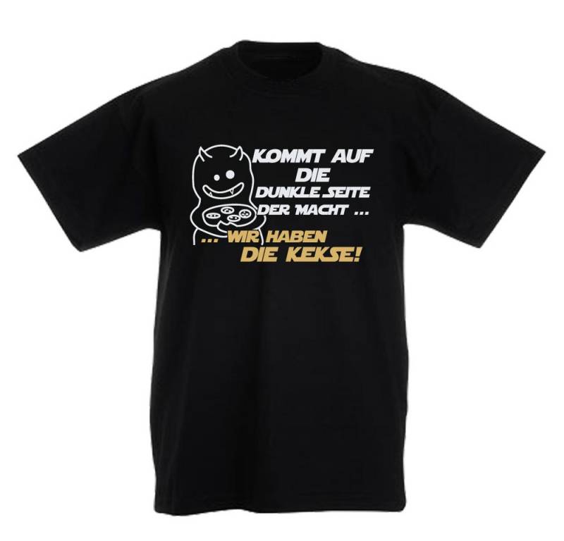 G-graphics T-Shirt Kommt auf die dunkle Seite der Macht, wir haben die Kekse! Kinder T-Shirt mit coolem Spruch als Frontprint von G-graphics
