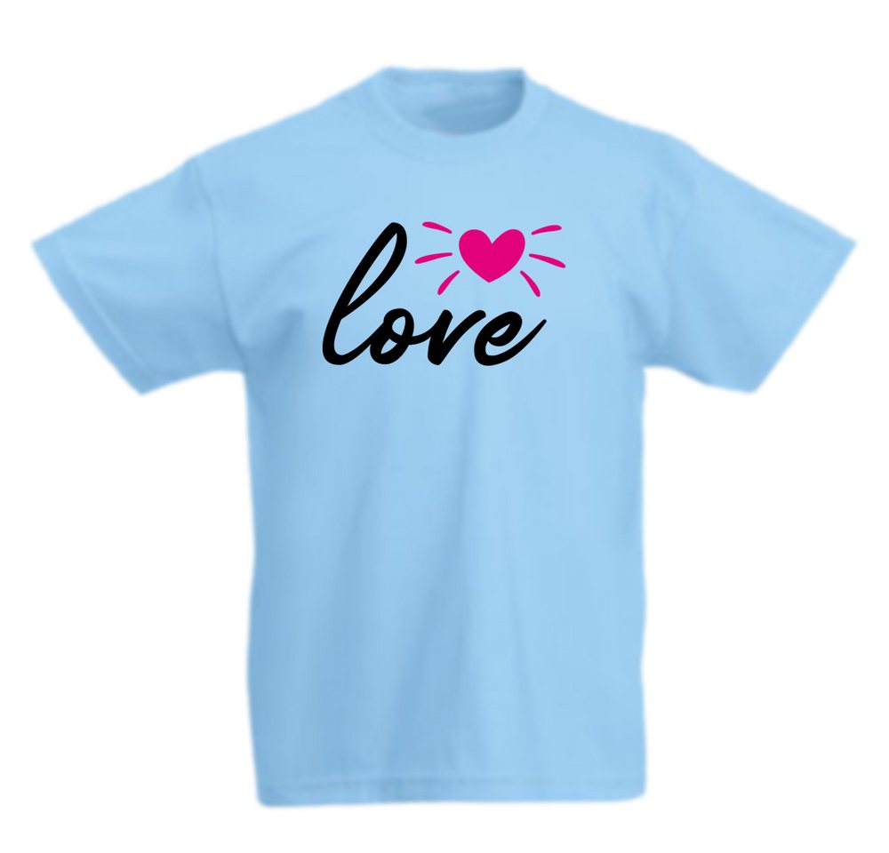 G-graphics T-Shirt LOVE Kinder T-Shirt mit schönem Print zum Valentinstag von G-graphics