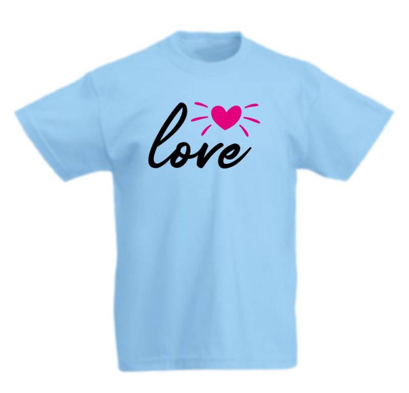 G-graphics T-Shirt LOVE Kinder T-Shirt mit schönem Print zum Valentinstag von G-graphics