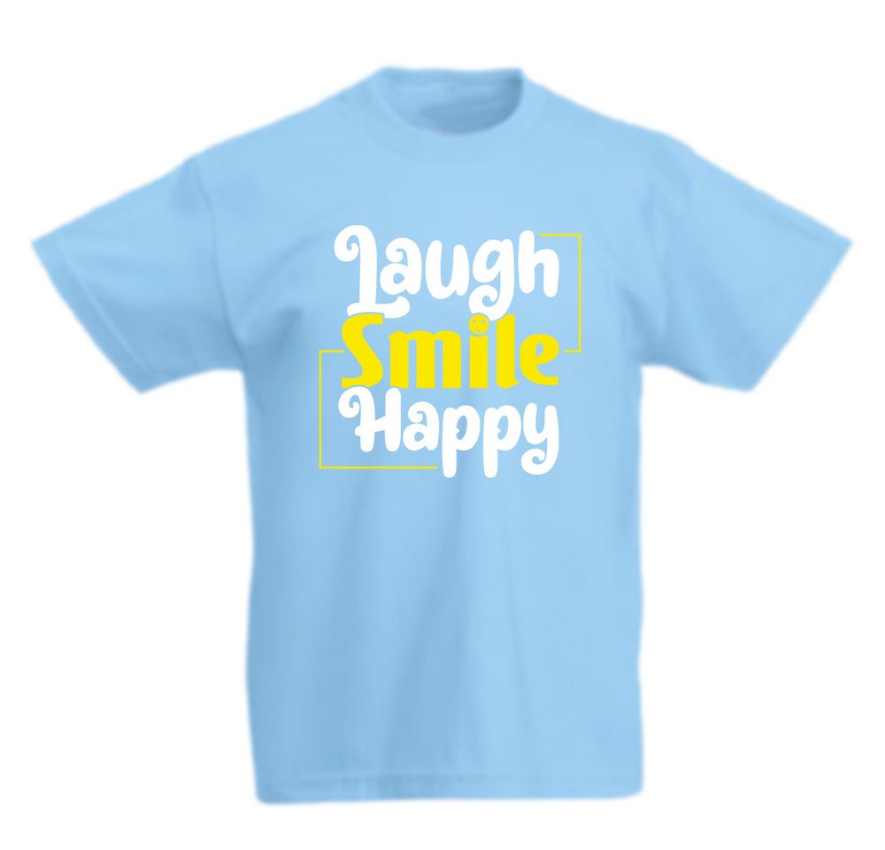 G-graphics T-Shirt Laugh Smile Happy Kinder T-Shirt mit coolem Spruch als Frontprint von G-graphics