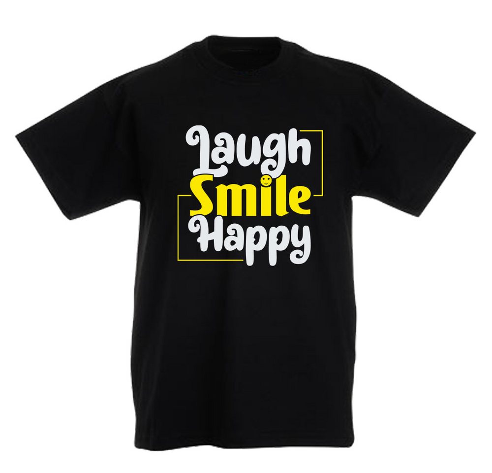G-graphics T-Shirt Laugh Smile Happy Kinder T-Shirt mit coolem Spruch als Frontprint von G-graphics