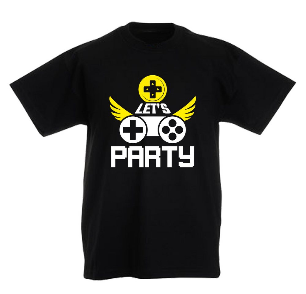 G-graphics T-Shirt Let´s Game Party Kinder T-Shirt mit coolem Frontprint für Gamer*innen von G-graphics