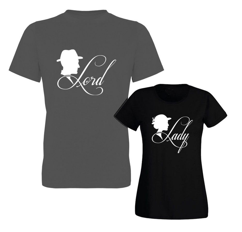 G-graphics T-Shirt Lord & Lady (Partner- / Paar-Set, Einzelteile zum selbst zusammenstellen) Aufdruck auf der Vorder- oder Rückseiteseite wählbar von G-graphics