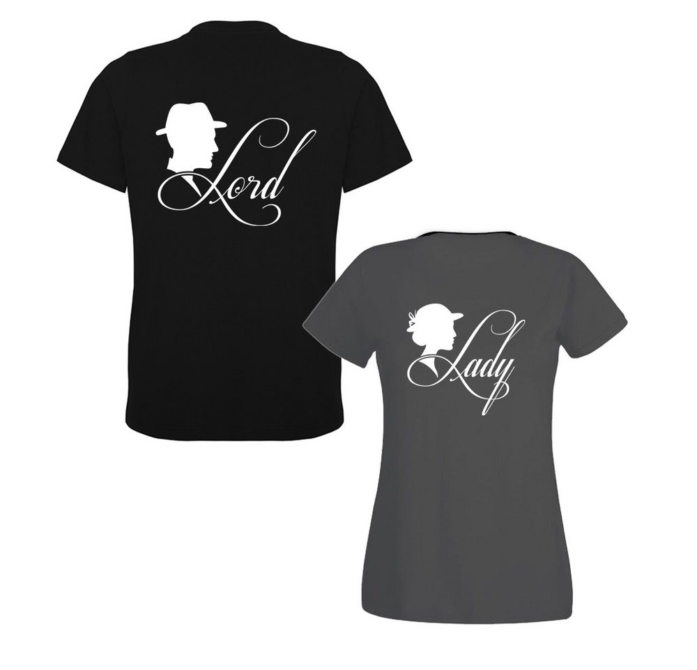 G-graphics T-Shirt Lord & Lady (Partner- / Paar-Set, Einzelteile zum selbst zusammenstellen) Aufdruck auf der Vorder- oder Rückseiteseite wählbar von G-graphics