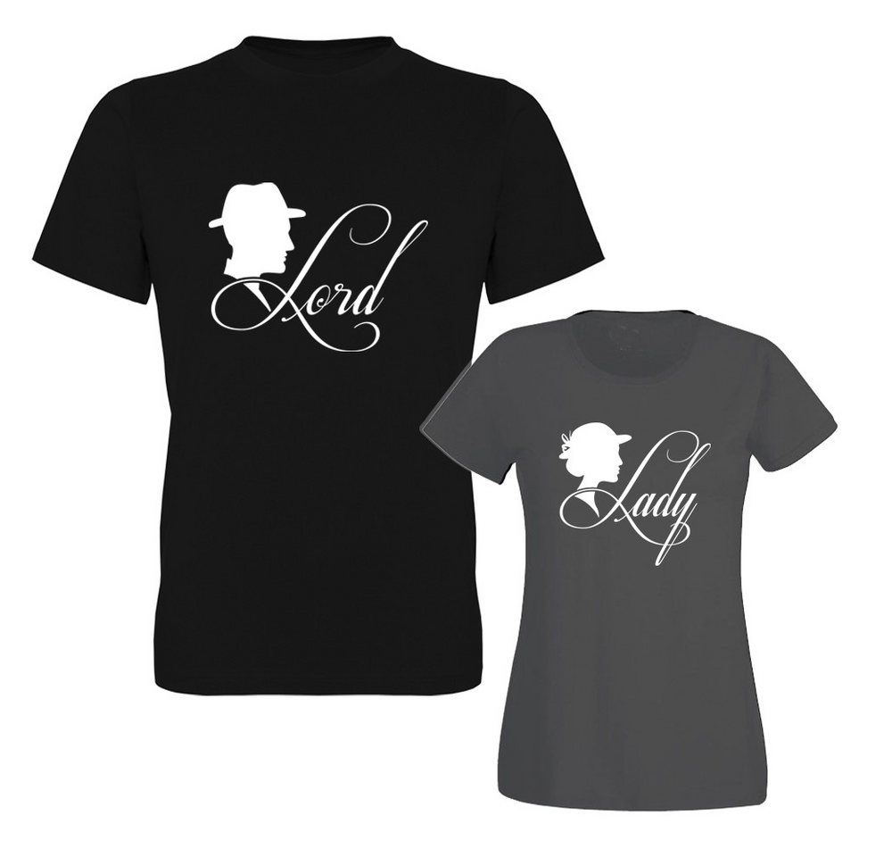 G-graphics T-Shirt Lord & Lady (Partner- / Paar-Set, Einzelteile zum selbst zusammenstellen) Aufdruck auf der Vorder- oder Rückseiteseite wählbar von G-graphics