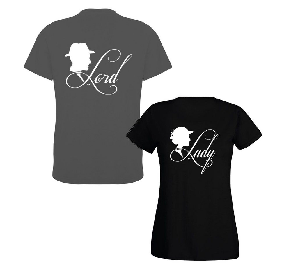 G-graphics T-Shirt Lord & Lady (Partner- / Paar-Set, Einzelteile zum selbst zusammenstellen) Aufdruck auf der Vorder- oder Rückseiteseite wählbar von G-graphics