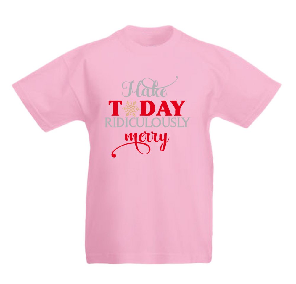 G-graphics T-Shirt Make today ridiculously merry Kinder T-Shirt, mit Spruch / Print / Aufdruck / Weihnachtsmotiv von G-graphics