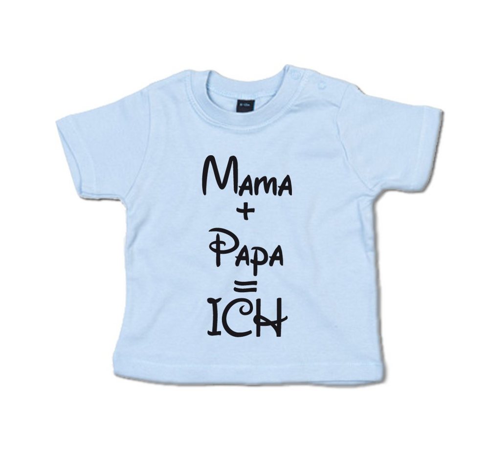 G-graphics T-Shirt Mama + Papa = ICH mit Spruch / Sprüche / Print / Aufdruck, Baby T-Shirt von G-graphics