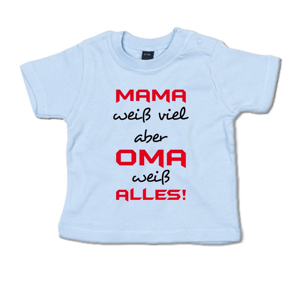 G-graphics T-Shirt Mama weiß viel, aber Oma weiß alles! Baby T-Shirt, mit Spruch / Sprüche / Print / Aufdruck von G-graphics