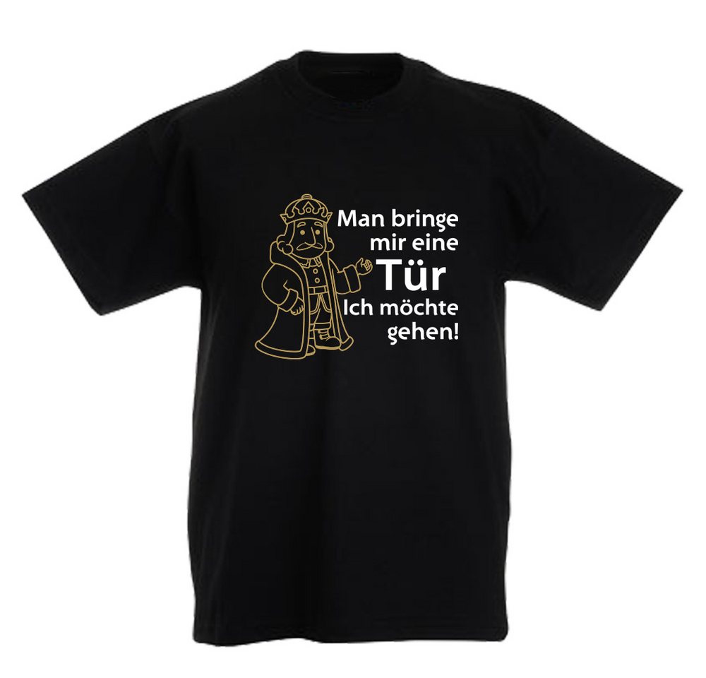 G-graphics T-Shirt Man bringe mir eine Tür - Ich möchte gehen! (König) Kinder T-Shirt mit Spruch / Statement von G-graphics