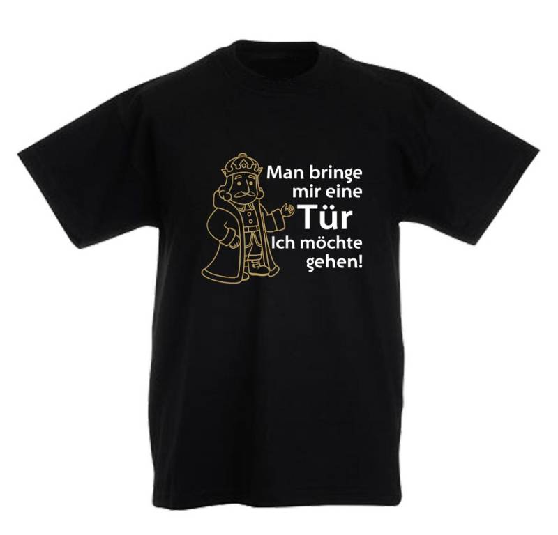 G-graphics T-Shirt Man bringe mir eine Tür - Ich möchte gehen! (König) Kinder T-Shirt mit Spruch / Statement von G-graphics
