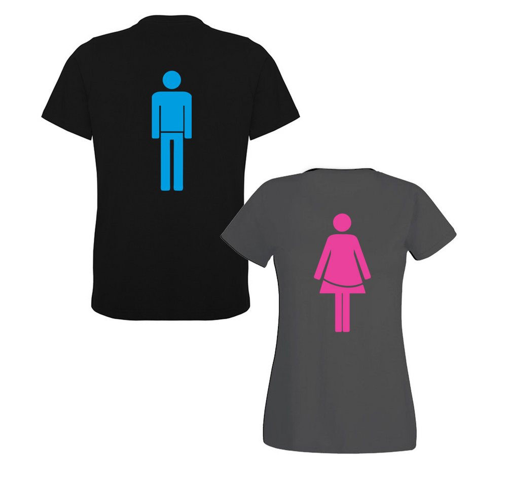 G-graphics T-Shirt Mann & Frau (Partner- / Paar-Set, Einzelteile zum selbst zusammenstellen) Aufdruck auf der Vorder- oder Rückseiteseite wählbar von G-graphics