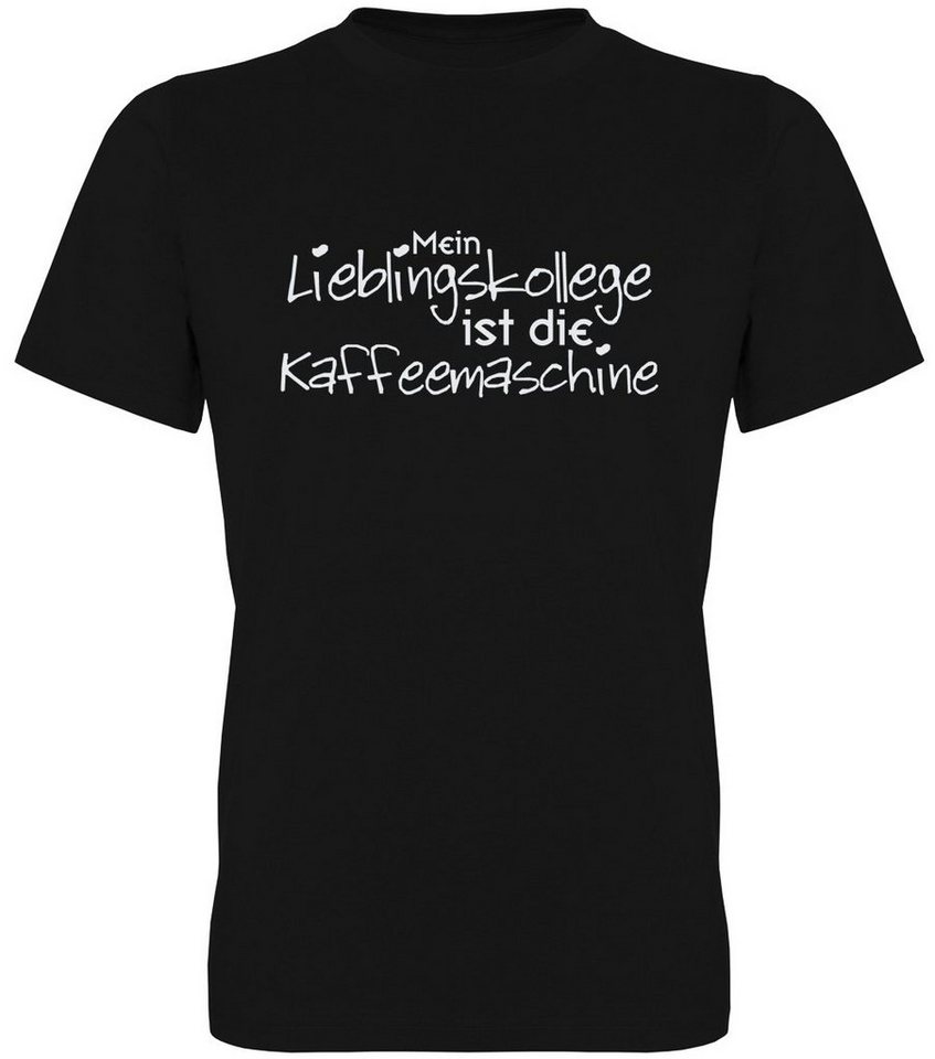 G-graphics T-Shirt Mein Lieblingskollege ist die Kaffeemaschine Herren T-Shirt mit Frontprint / Spruch / Statement für Coffeelover von G-graphics