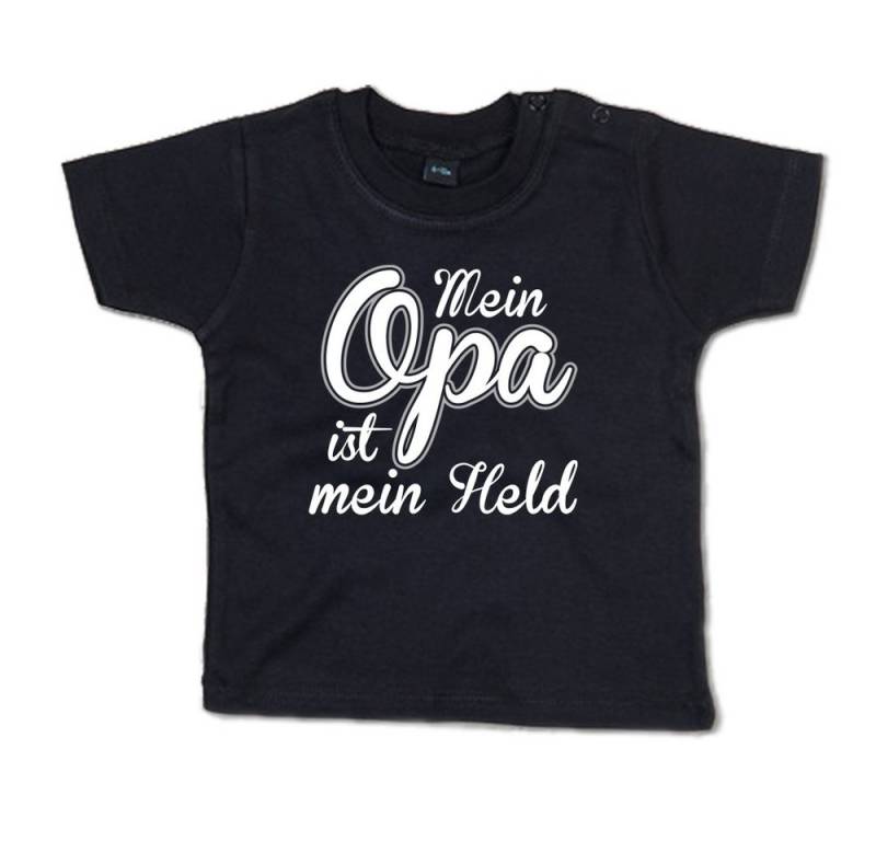 G-graphics T-Shirt Mein Opa ist mein Held Baby T-Shirt mit Spruch für/von Oma & Opa von G-graphics