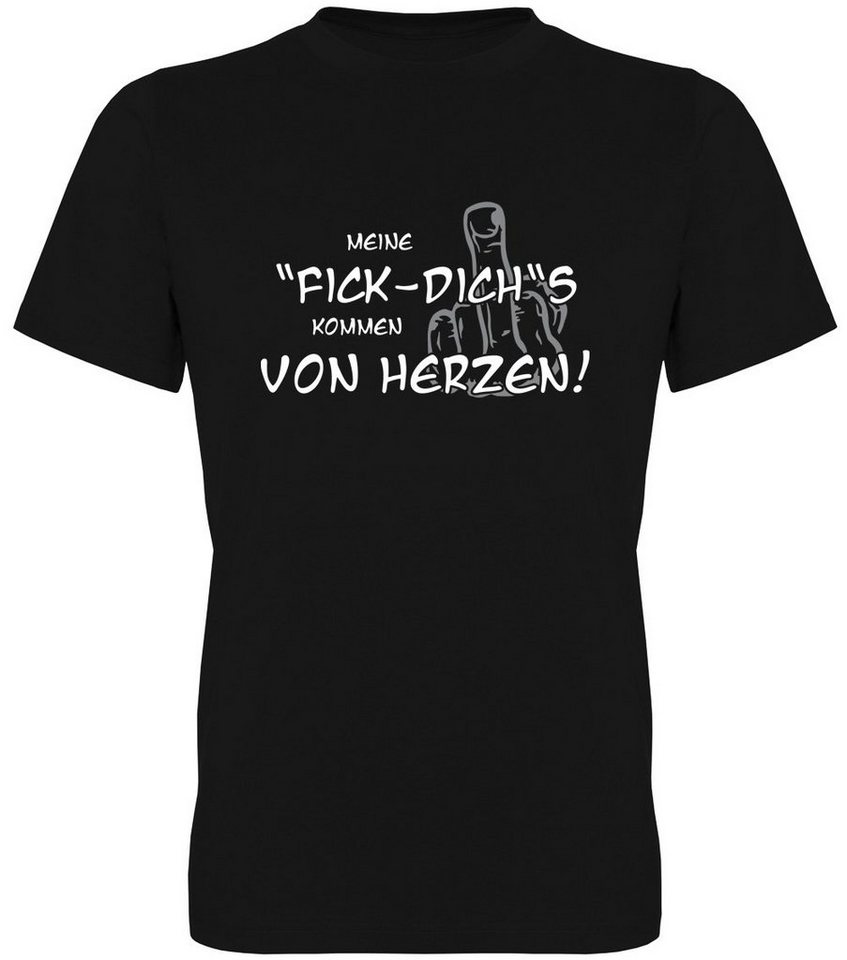 G-graphics T-Shirt Meine „Fick-Dich“´s kommen von Herzen! Herren T-Shirt mit Statement / Spruch / Motiv als Frontprint von G-graphics