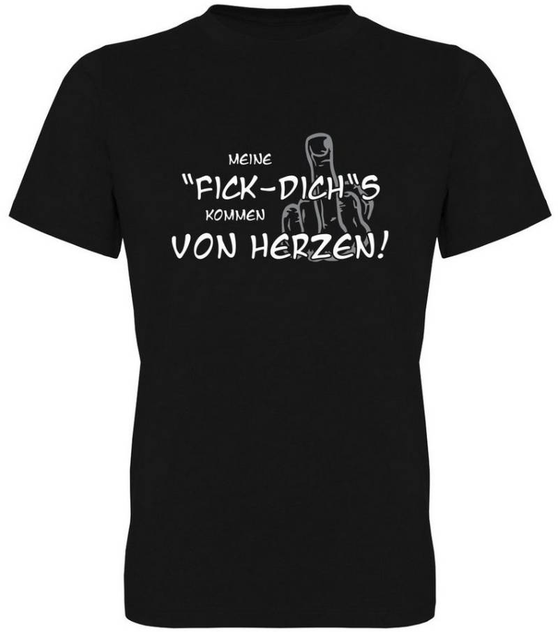 G-graphics T-Shirt Meine „Fick-Dich“´s kommen von Herzen! Herren T-Shirt mit Statement / Spruch / Motiv als Frontprint von G-graphics
