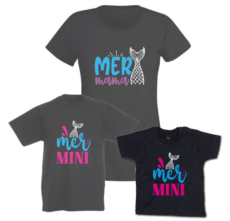 G-graphics T-Shirt Mer Mama & Mer Mini (Familienset, Einzelteile zum selbst zusammenstellen) Kinder- & Erwachsenen-T-Shirt-Set mit Frontprint von G-graphics