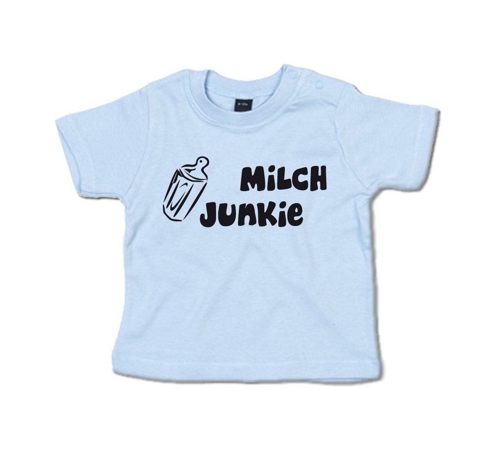 G-graphics T-Shirt Milchjunkie Baby T-Shirt mit Spruch als Geschenk zur Geburt / Babyparty G-graphics T-Shirt Milchjunkie Baby T-Shirt mit Spruch als Geschenk zur Geburt / Babyparty von G-graphics