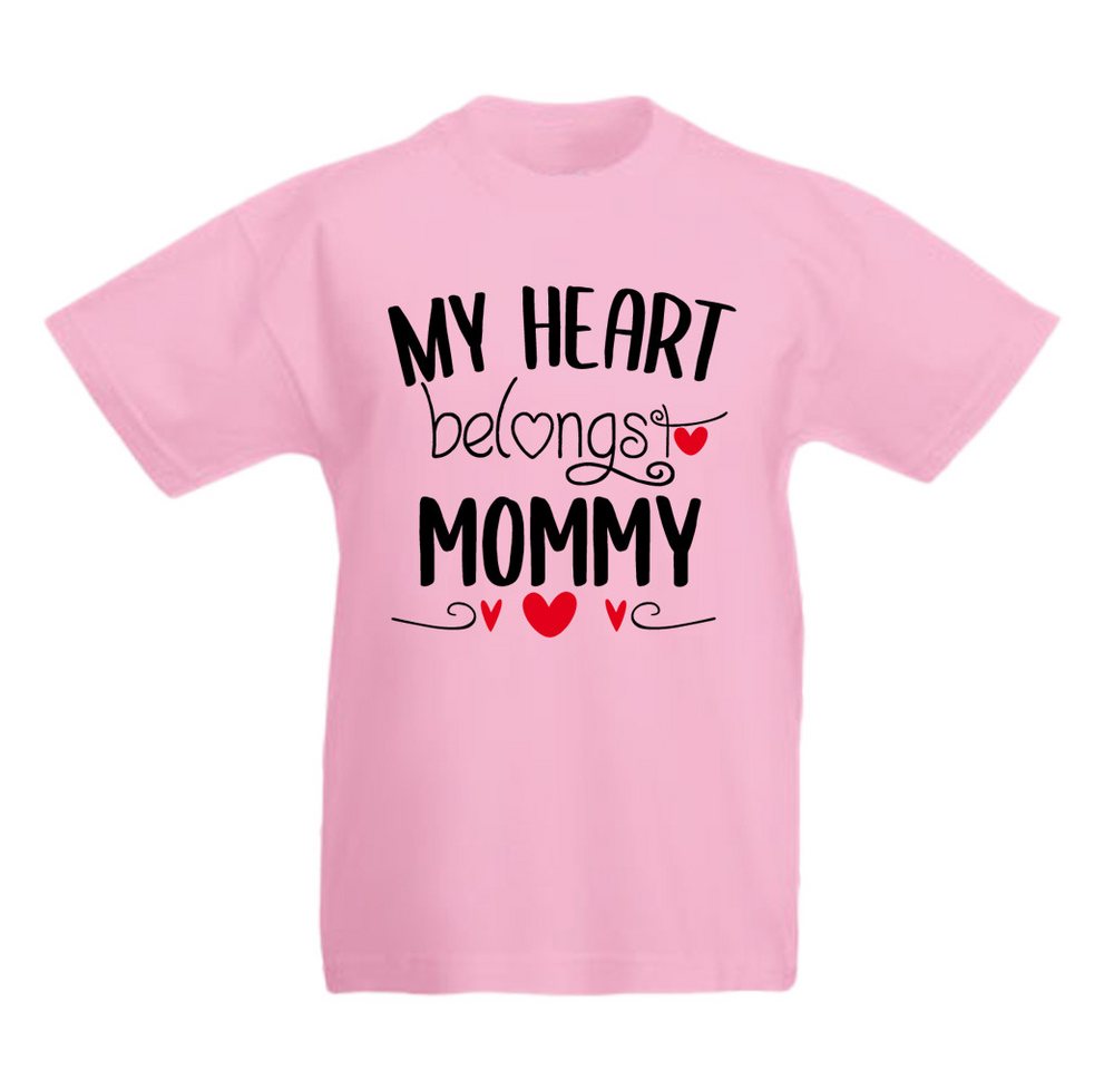G-graphics T-Shirt My Heart belongs to Mommy Kinder T-Shirt mit coolem Spruch als Frontprint von G-graphics