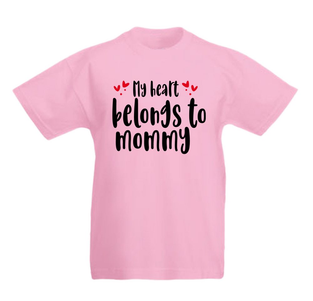 G-graphics T-Shirt My Heart belongs to Mommy Kinder T-Shirt mit coolem Spruch als Frontprint von G-graphics