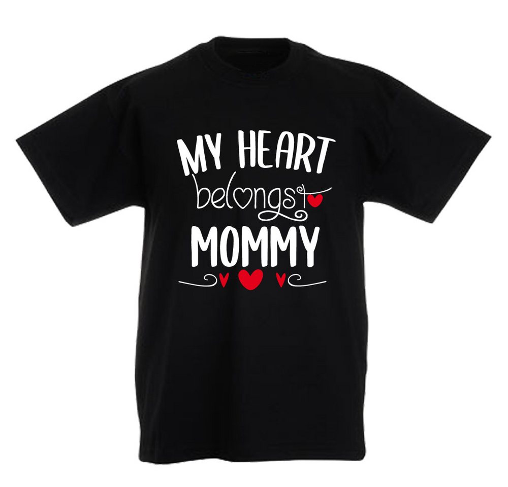 G-graphics T-Shirt My Heart belongs to Mommy Kinder T-Shirt mit coolem Spruch als Frontprint von G-graphics