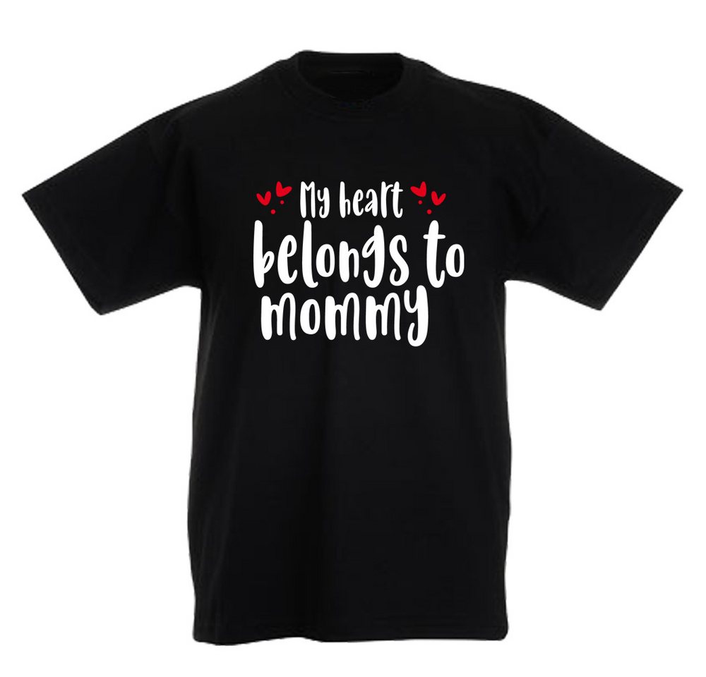 G-graphics T-Shirt My Heart belongs to Mommy Kinder T-Shirt mit coolem Spruch als Frontprint von G-graphics